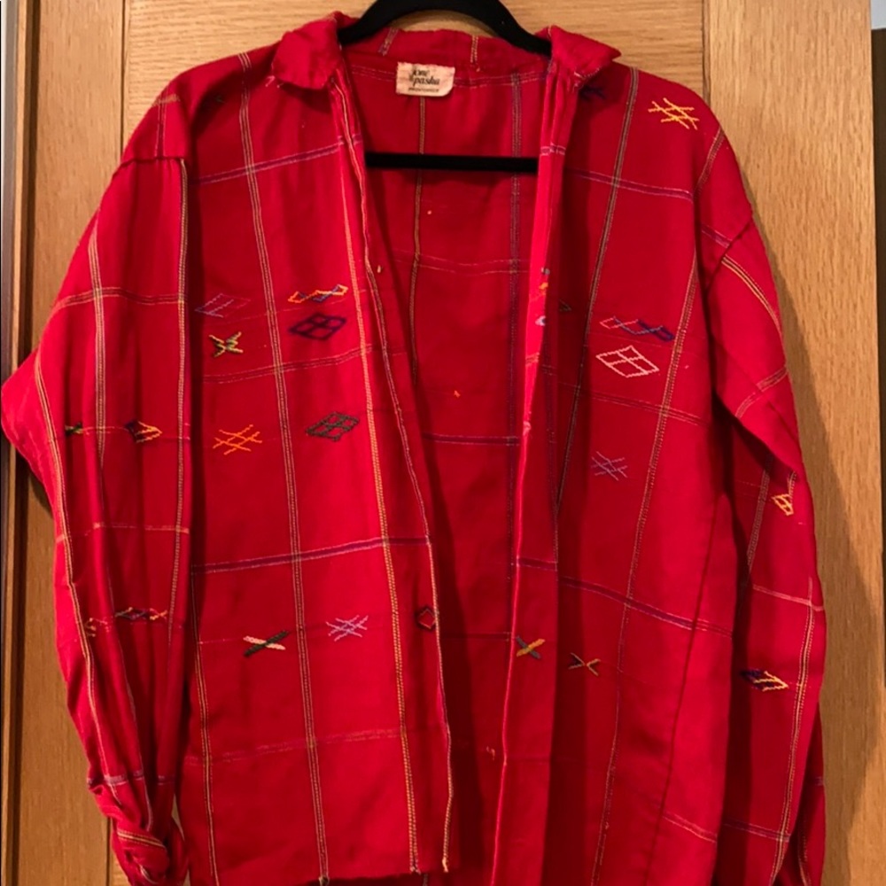 Red southwestern jacket shirt